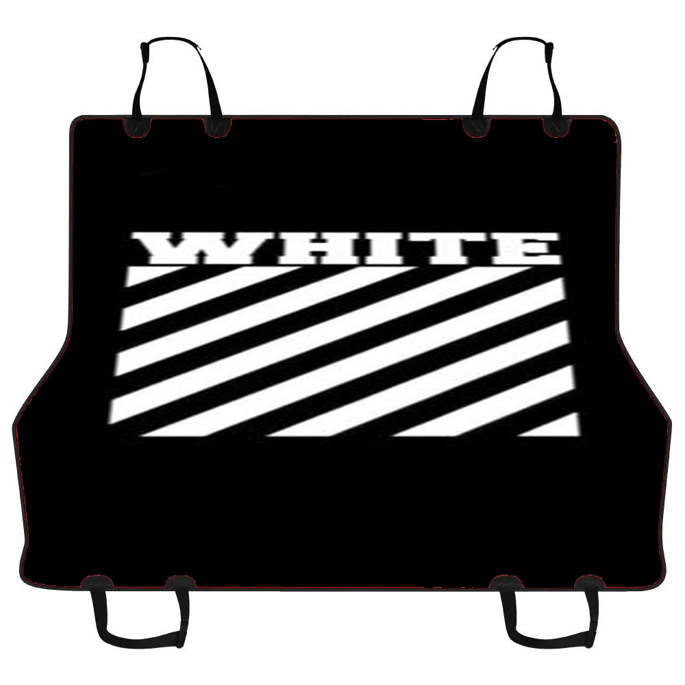 Black Off White Car Pet Seat Cover