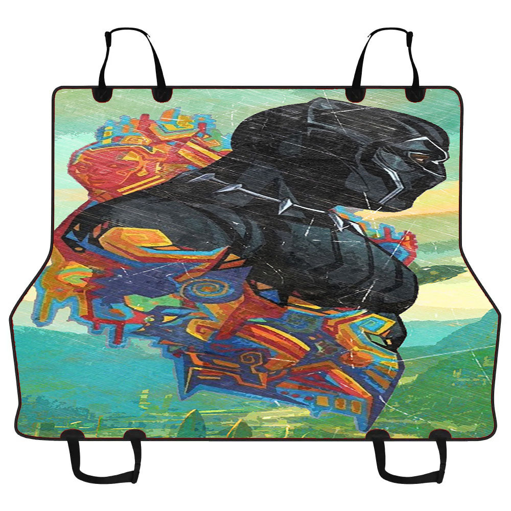 Black Panther Heroes Promo Art Car Pet Seat Cover