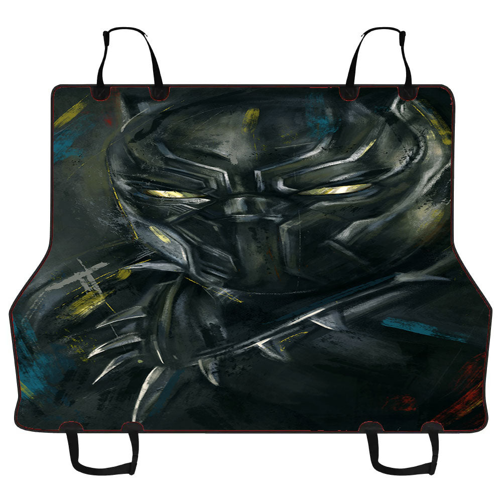Black Panther Illustration Car Pet Seat Cover