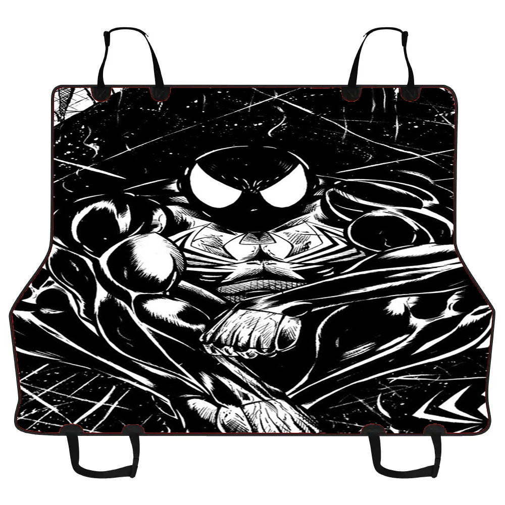 Black Spider Man Cartoon Art Car Pet Seat Cover