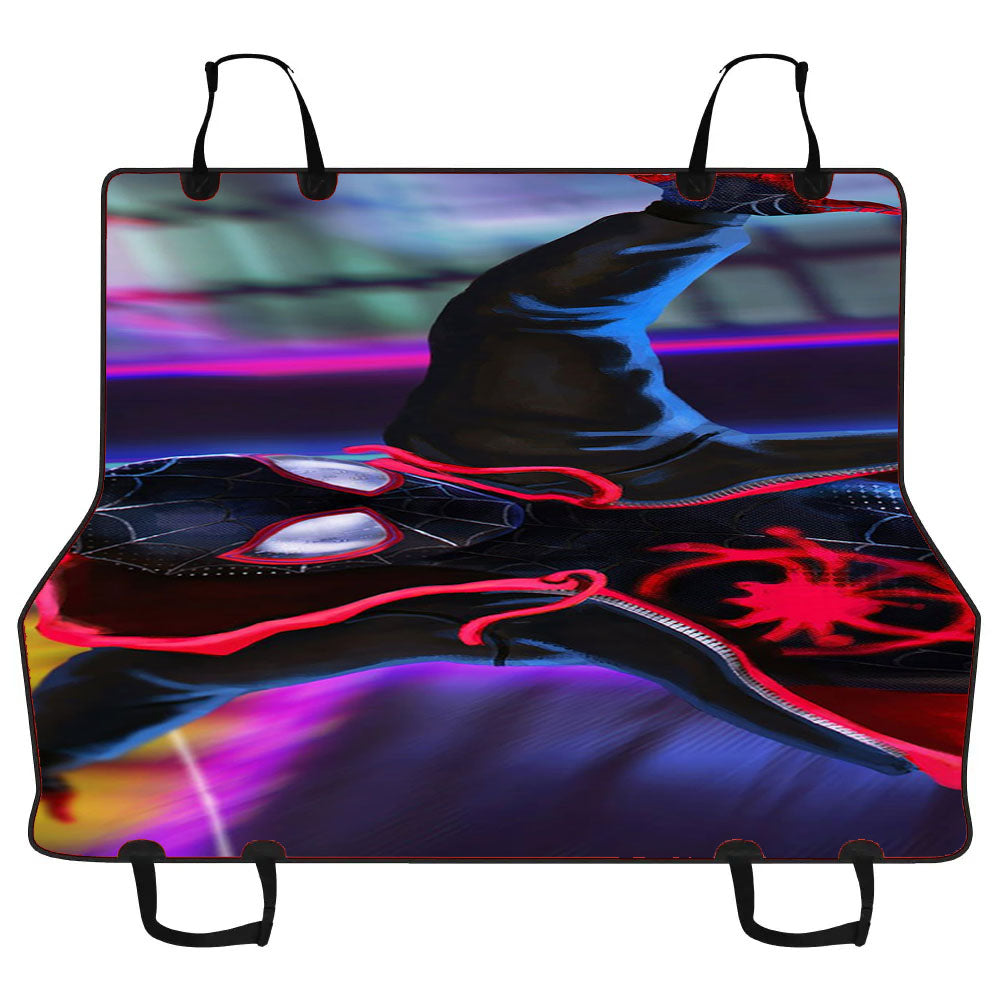 Black Spiderman Into The Spider Verse Car Pet Seat Cover