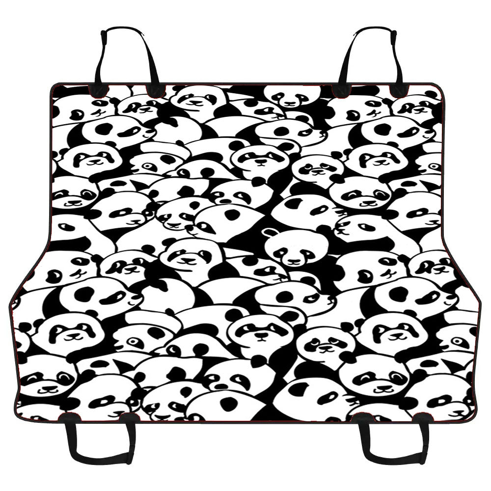 Black White Cute Panda Pattern Car Pet Seat Cover