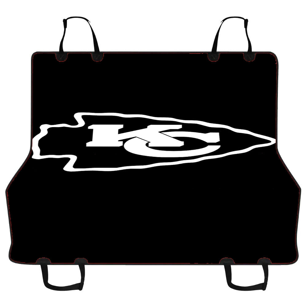 Black White Kansas City Chiefs Logo Car Pet Seat Cover