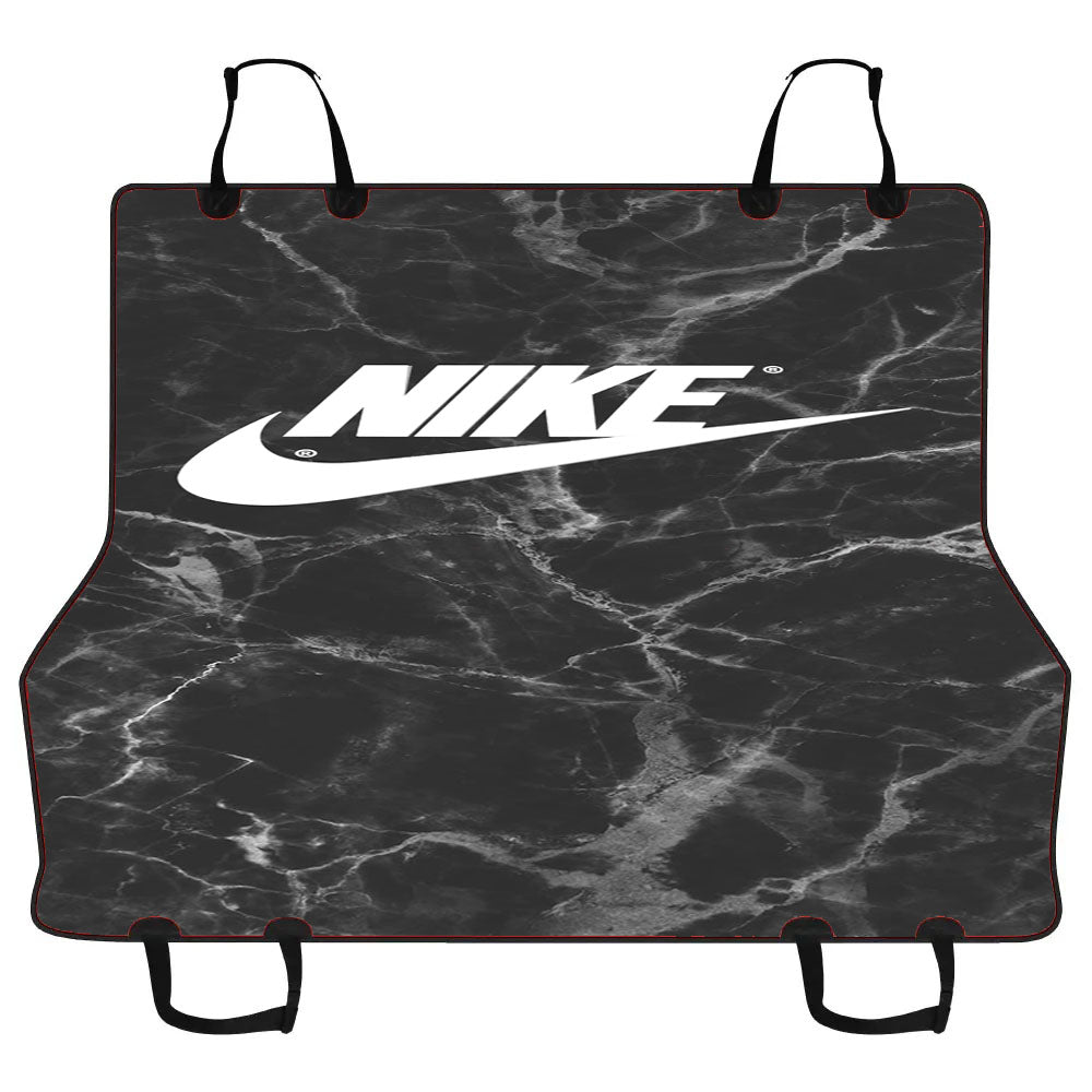 Black White Marble Nike Logo Car Pet Seat Cover