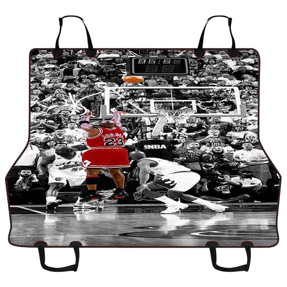Black White Michael Jordan Last Shot Car Pet Seat Cover