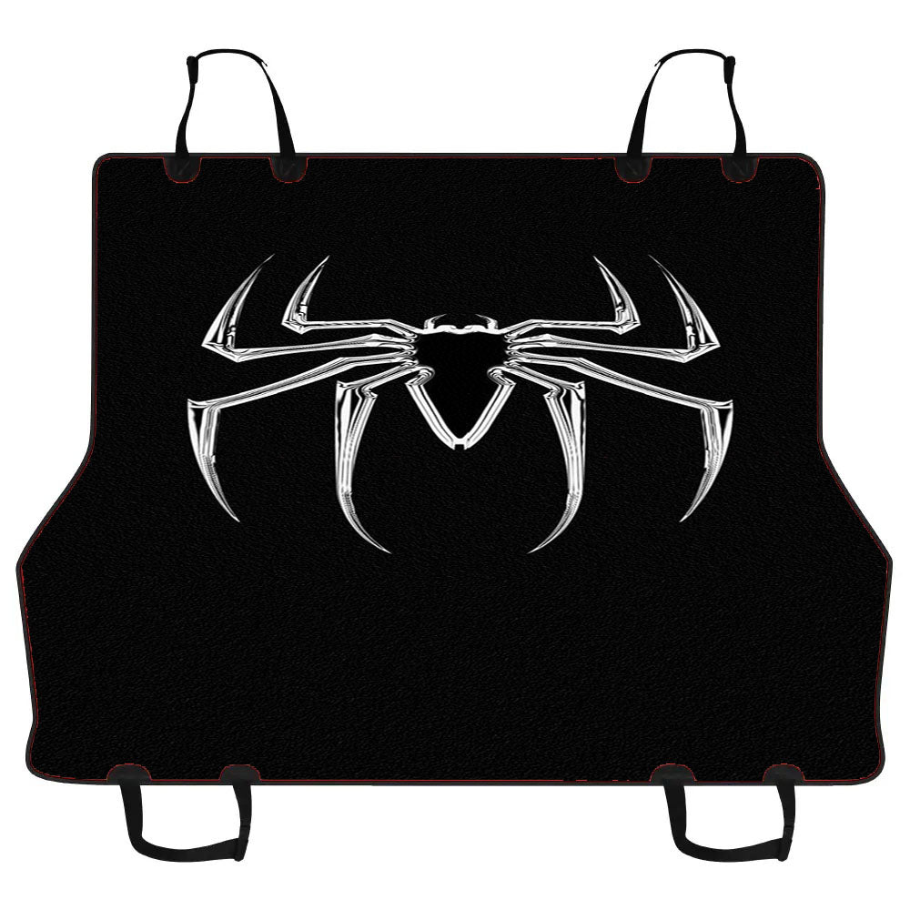 Black White Spiderman Logo Car Pet Seat Cover