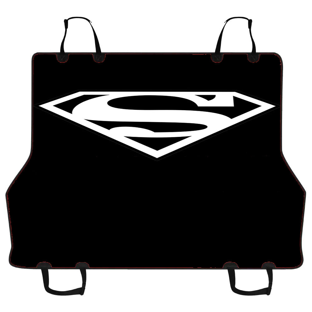 Black White Superman Logo Car Pet Seat Cover