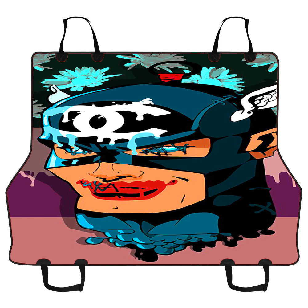 Blue Flash Voodoo Doll Car Pet Seat Cover