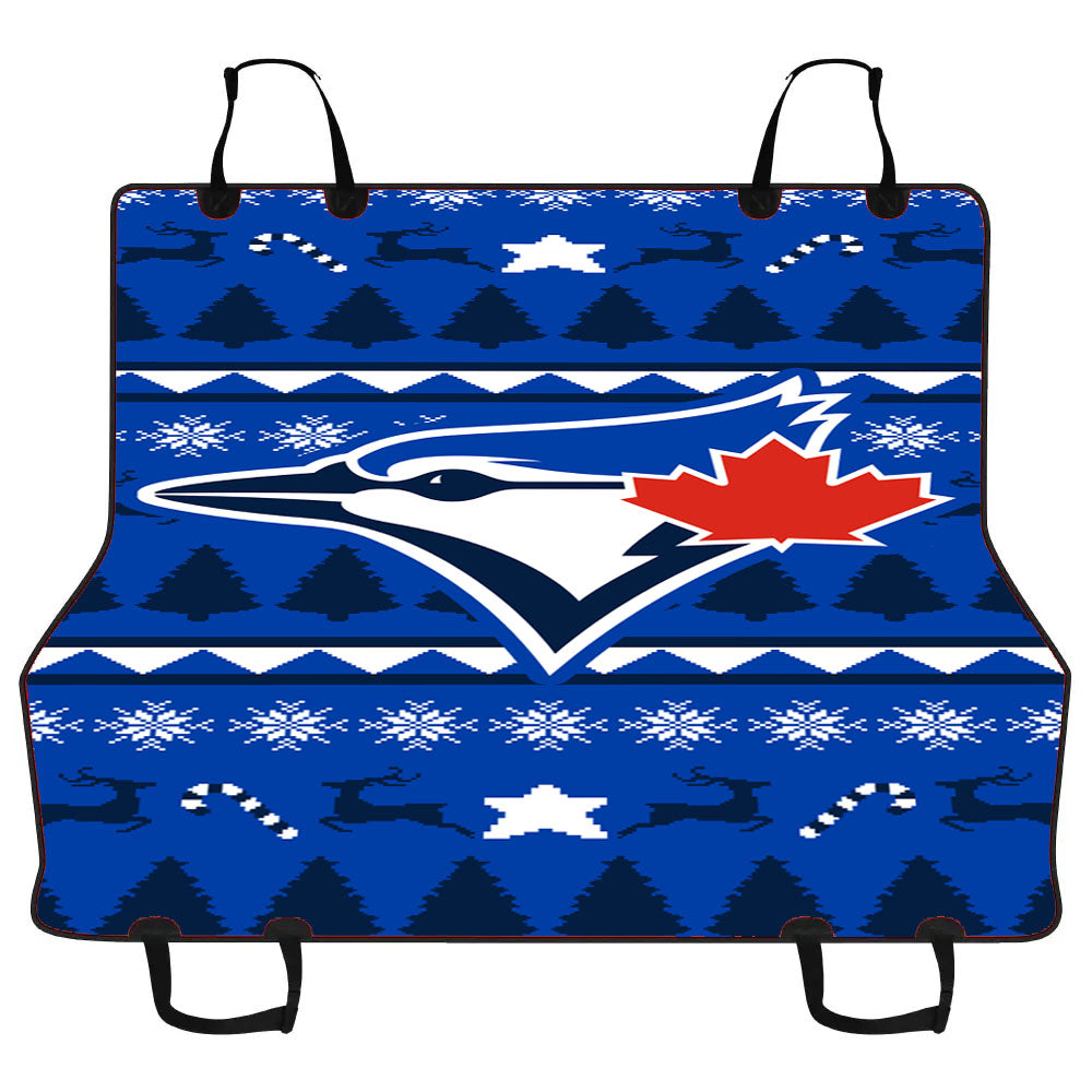 Blue Jays Christmas Sweater Car Pet Seat Cover