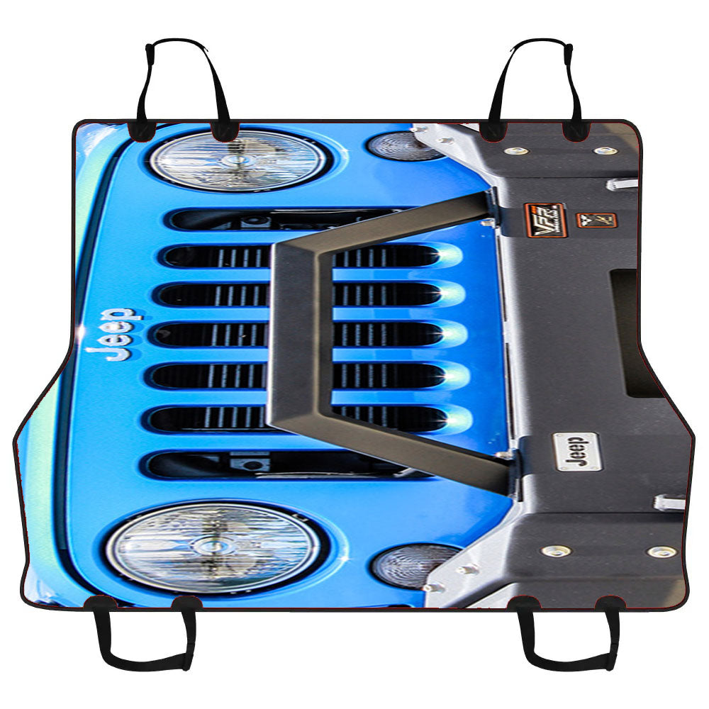 Blue Jeep Wrangler Car Pet Seat Cover