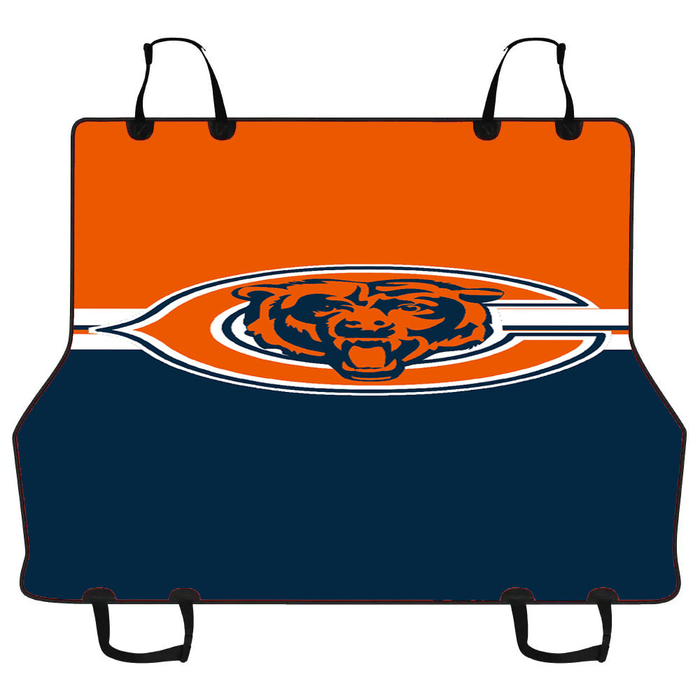 Blue Orange Chicago Bears Wallpaper Car Pet Seat Cover
