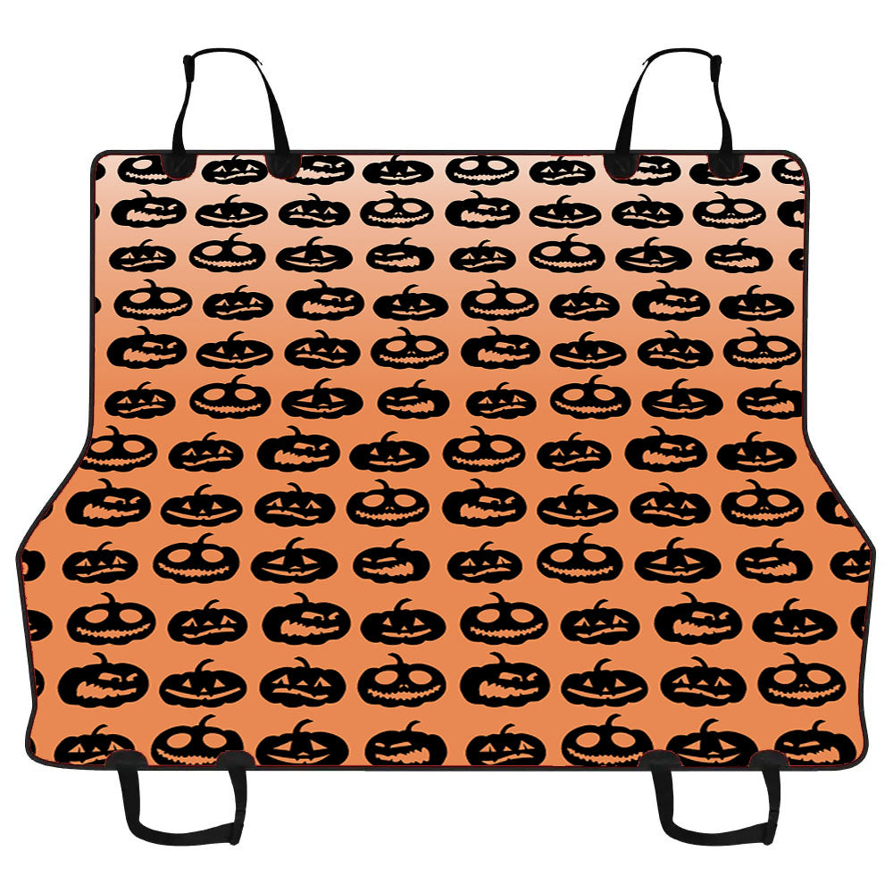 Brown Pumpkins Pattern Silhouette Car Pet Seat Cover