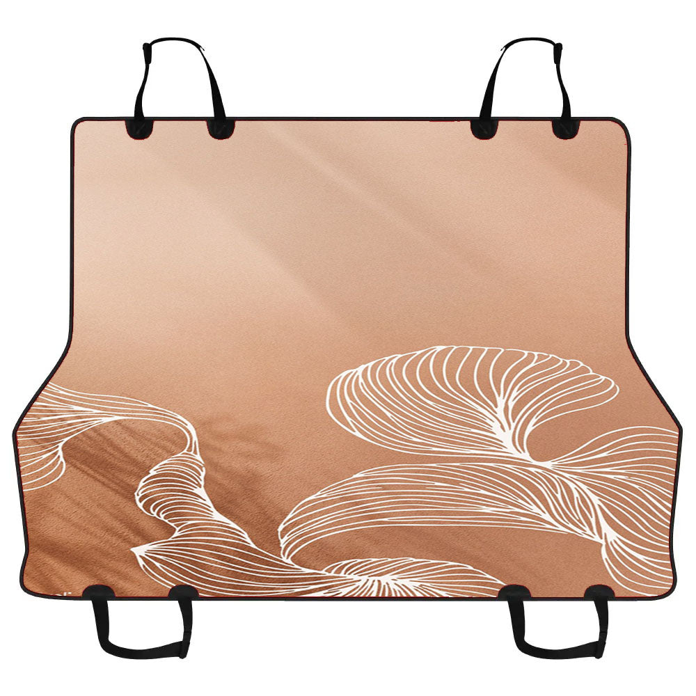 Brown Swirly Abstract Car Pet Seat Cover
