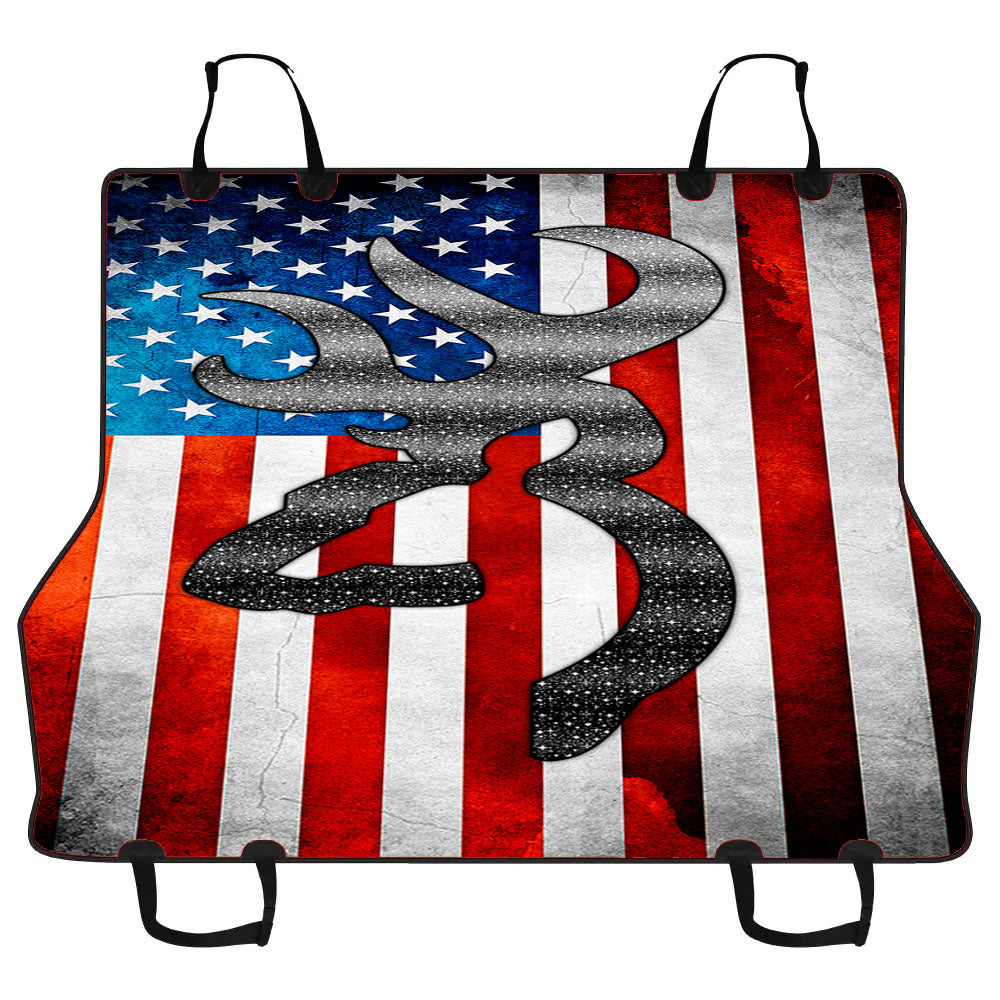 Browning American Flag Car Pet Seat Cover