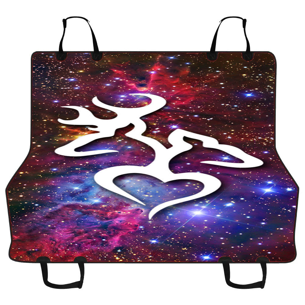 Browning Deer Love Galaxy Nebula Car Pet Seat Cover