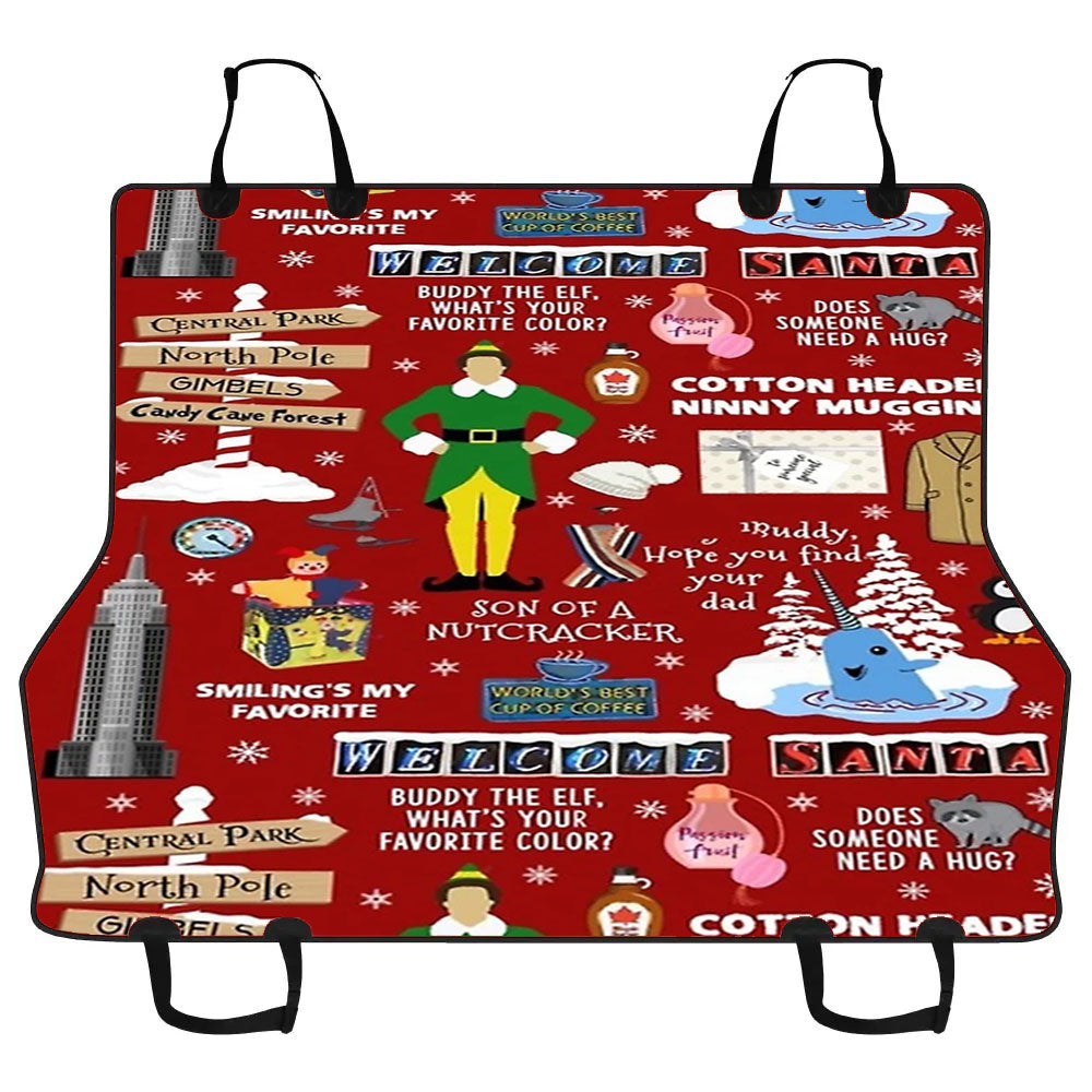 Buddy The Elf Collage Car Pet Seat Cover