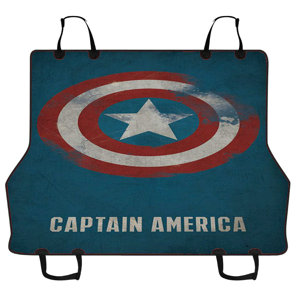 Captain America Blue Car Pet Seat Cover