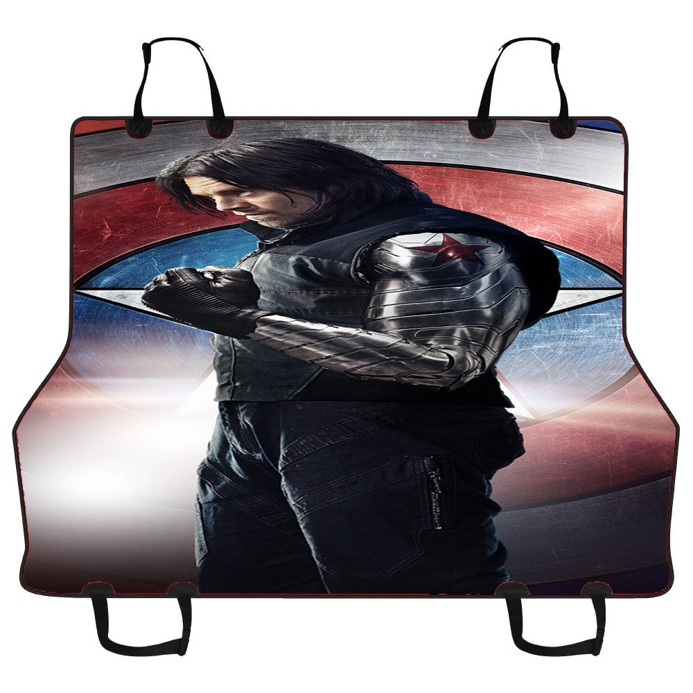 Captain America Bucky Car Pet Seat Cover