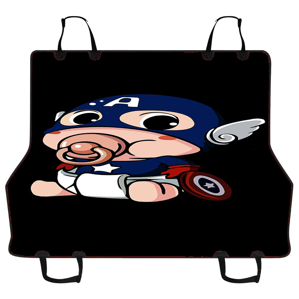 Captain America Caricature Baby Car Pet Seat Cover