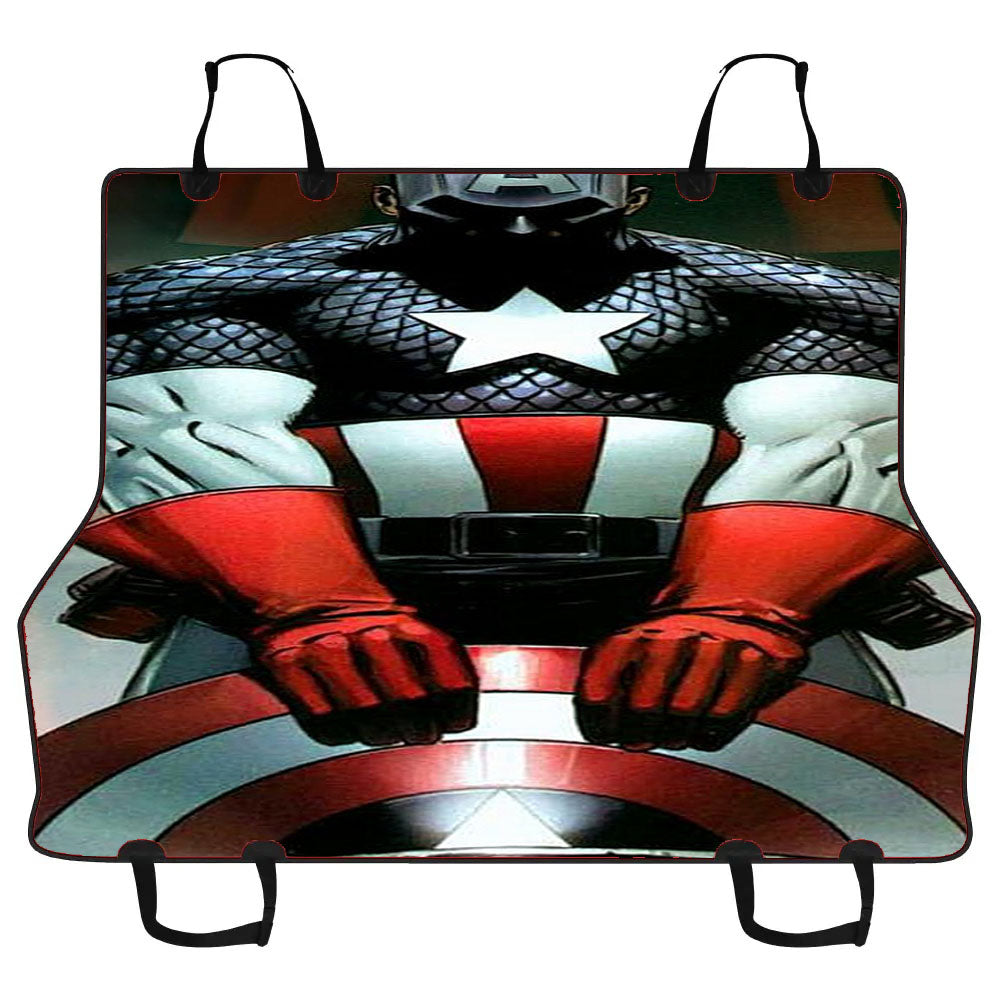 Captain America Cartoon Marvel Car Pet Seat Cover