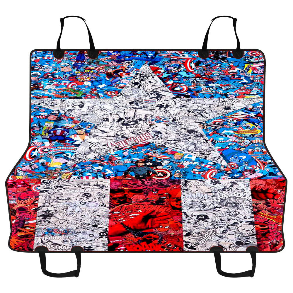 Captain America Collage Car Pet Seat Cover