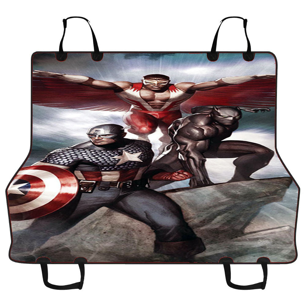 Captain America Falcon Panther Car Pet Seat Cover