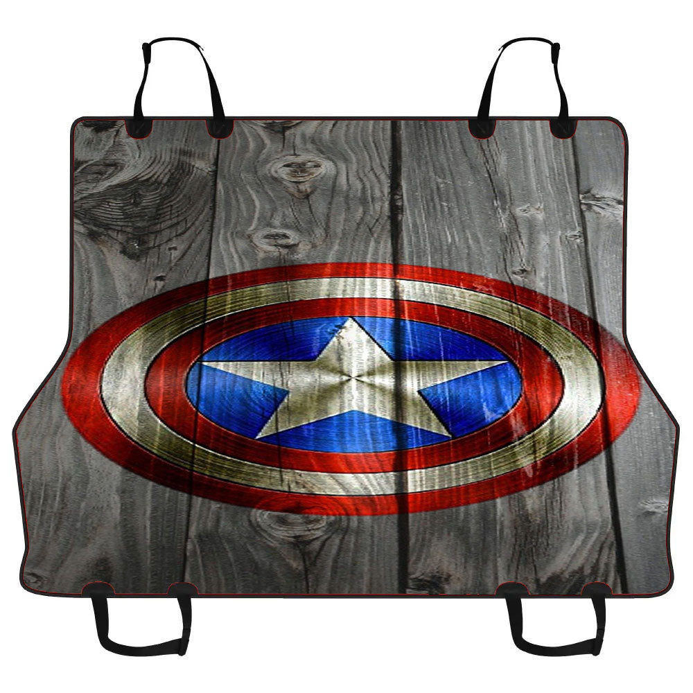Captain America Shield Wood Car Pet Seat Cover
