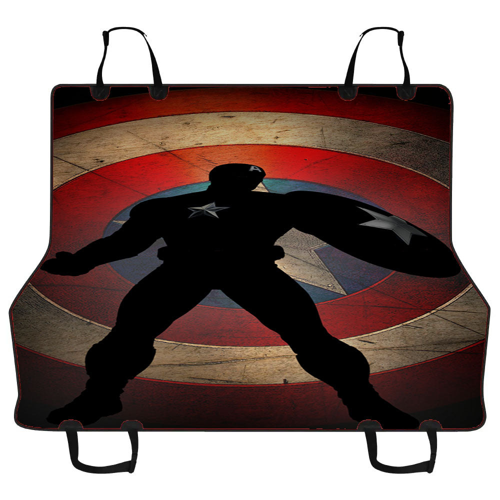 Captain America Silhouette Shield Car Pet Seat Cover