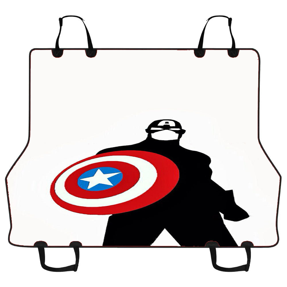 Captain Amerika White Background Car Pet Seat Cover