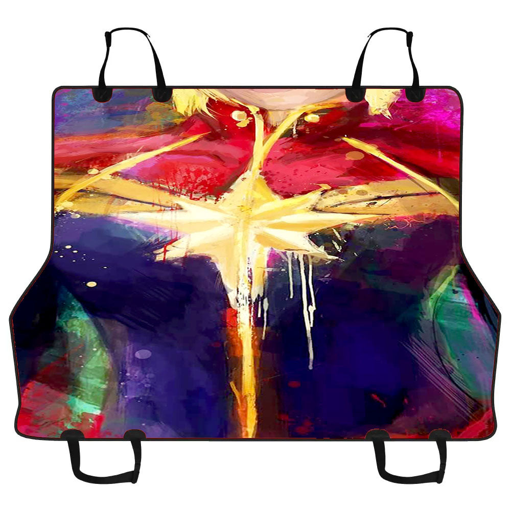 Captain Marvel Abstract Paint Car Pet Seat Cover