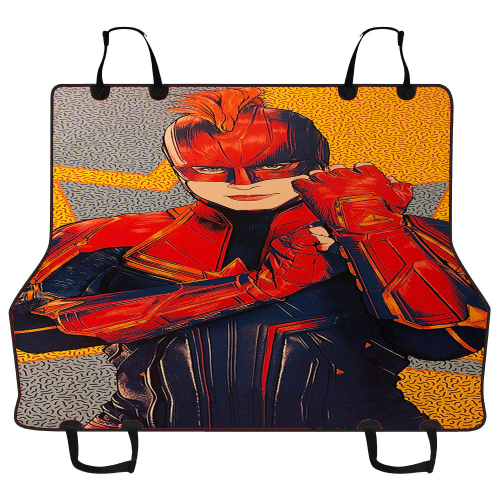Captain Marvel Retro Car Pet Seat Cover