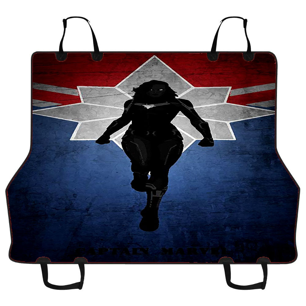 Captain Marvel Silhouette Car Pet Seat Cover