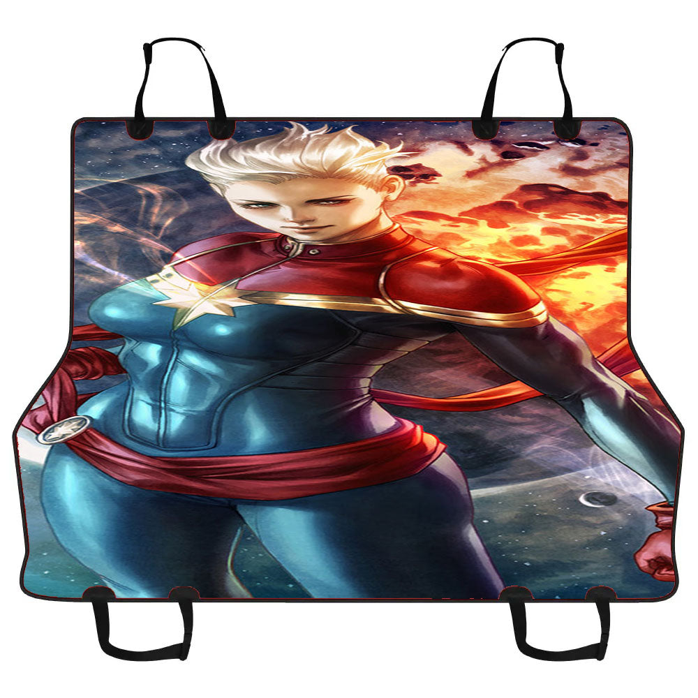 Captain Marvel War Fan Art Car Pet Seat Cover