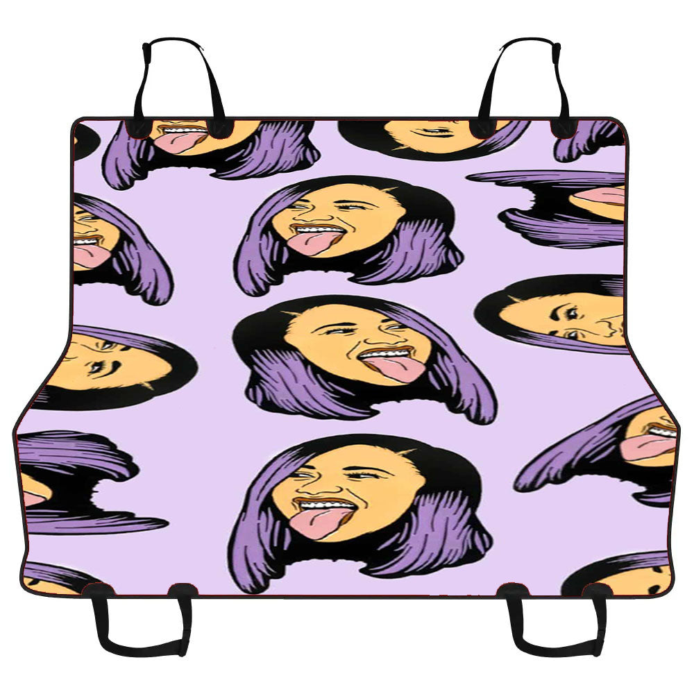 Cardi B Head Pattern Fun Car Pet Seat Cover