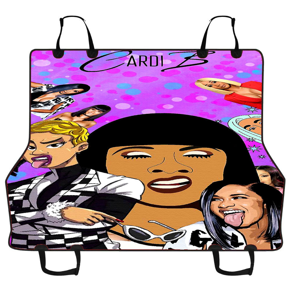 Cardi B Pattern Face Car Pet Seat Cover