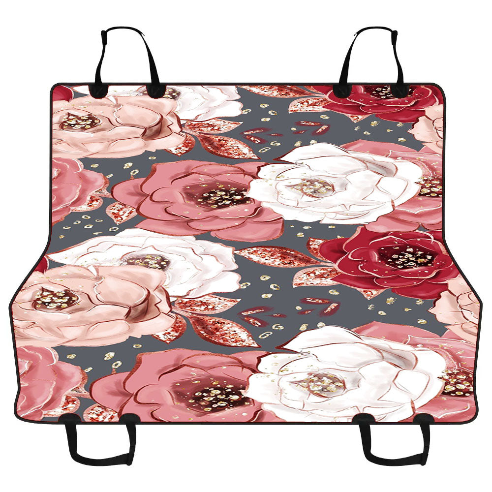 Carnation Flowers Art Car Pet Seat Cover