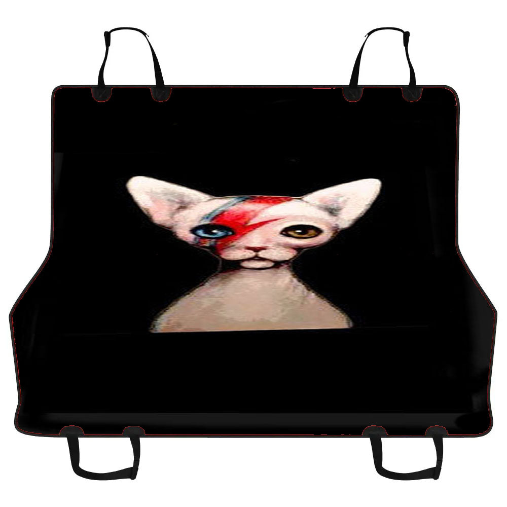 Cat Insane David Bowie Alladin Sane Spin Off With Sphynx Cat Car Pet Seat Cover
