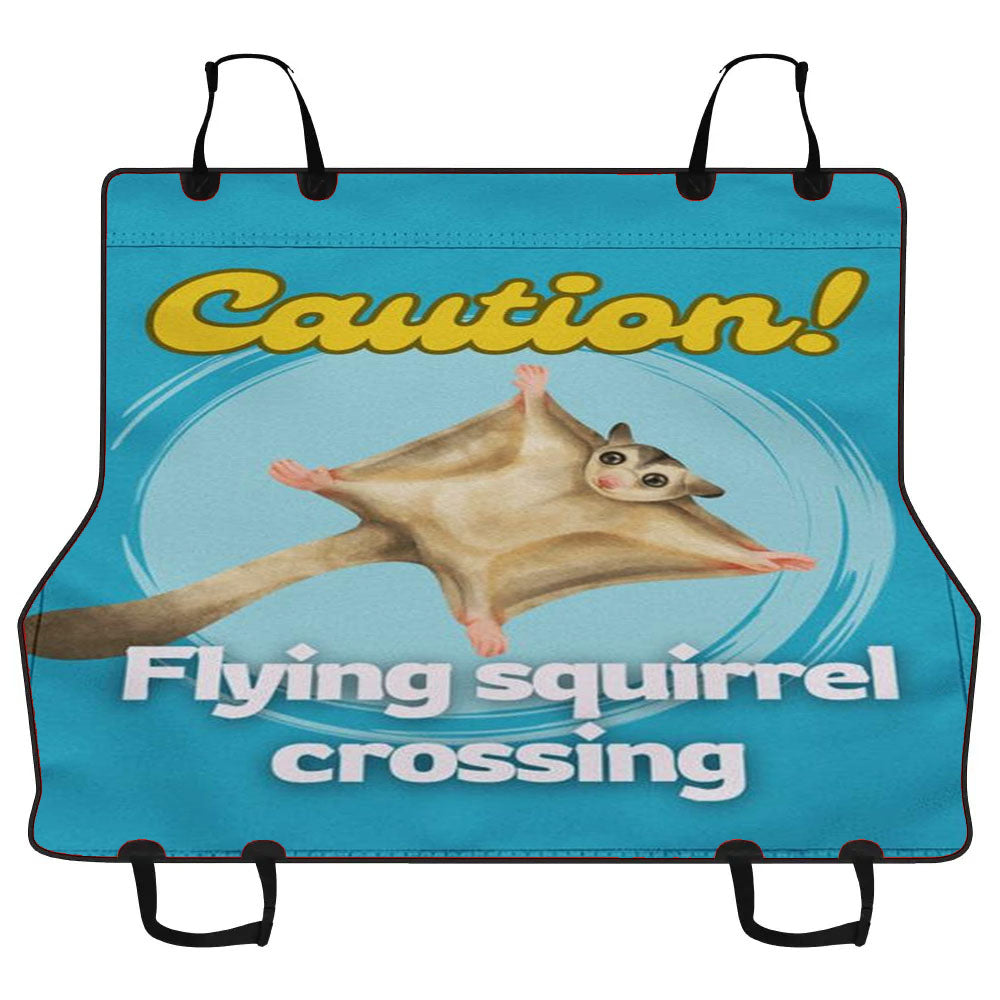 Caution Flying Squirrel Crossing Car Pet Seat Cover