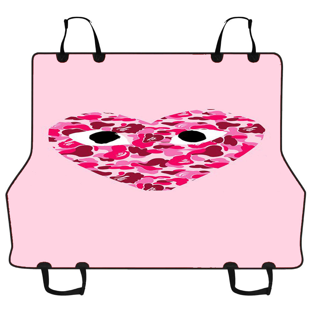 Cdg Love Bape Pattern Style Car Pet Seat Cover