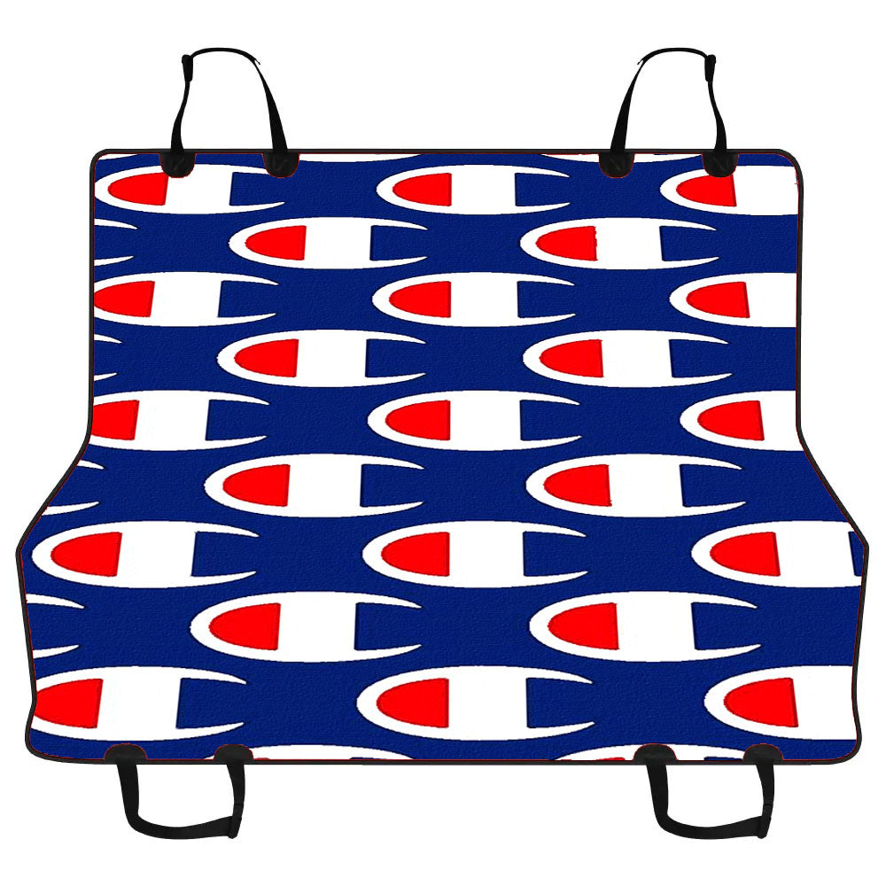 Champion Pattern Blue Art Car Pet Seat Cover