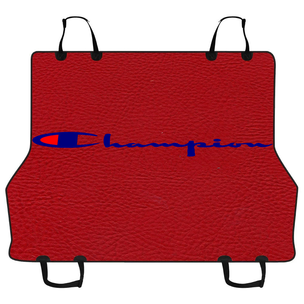 Champion Red Motif Car Pet Seat Cover
