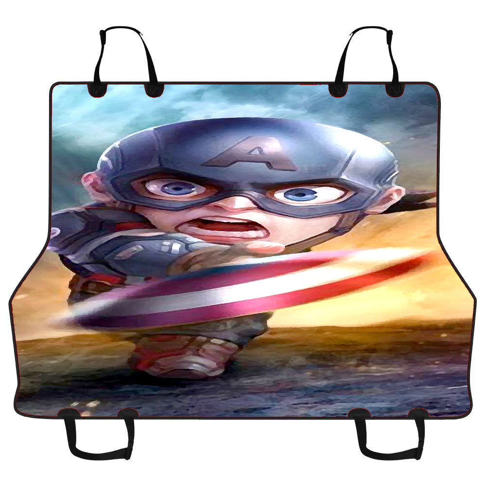 Chibi Fancy Captain America Car Pet Seat Cover
