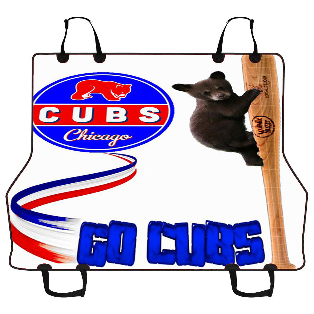 Chicago Cubs Bear And Baseball Club Team Car Pet Seat Cover