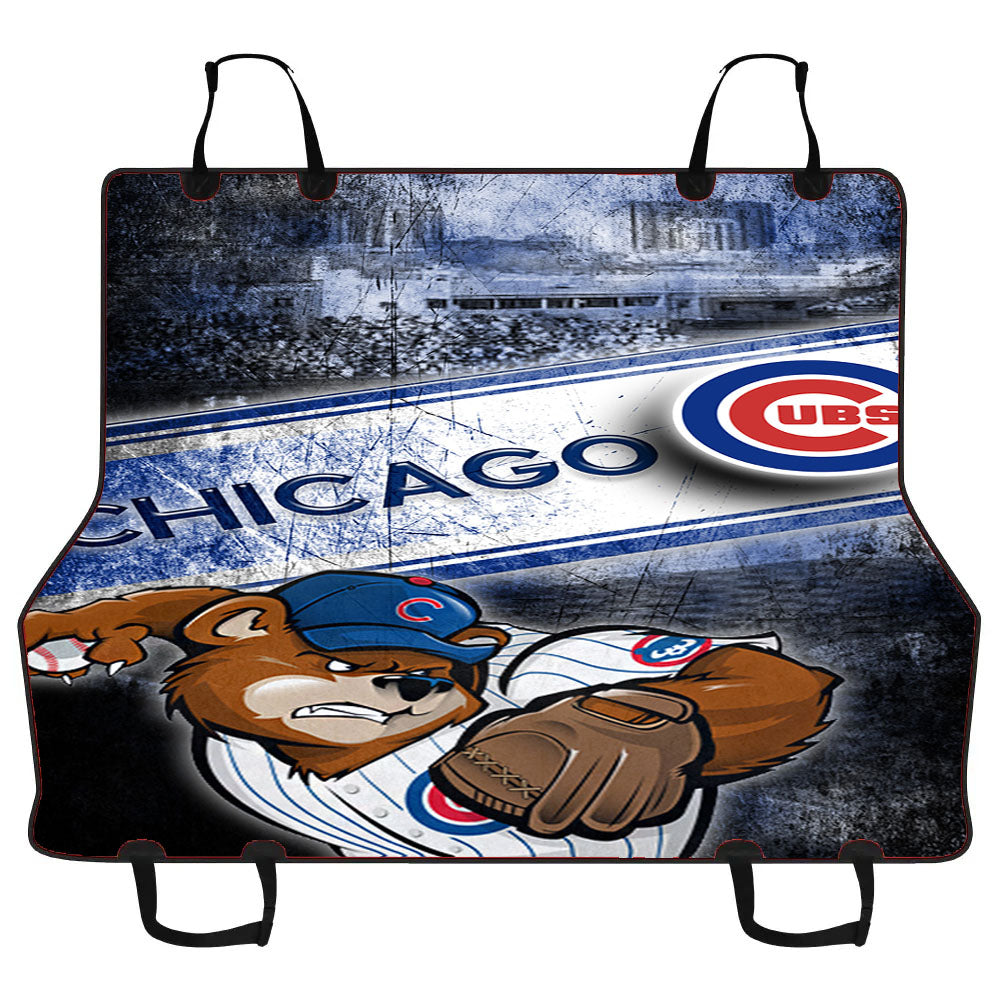 Chicago Cubs Bears Grunge Car Pet Seat Cover