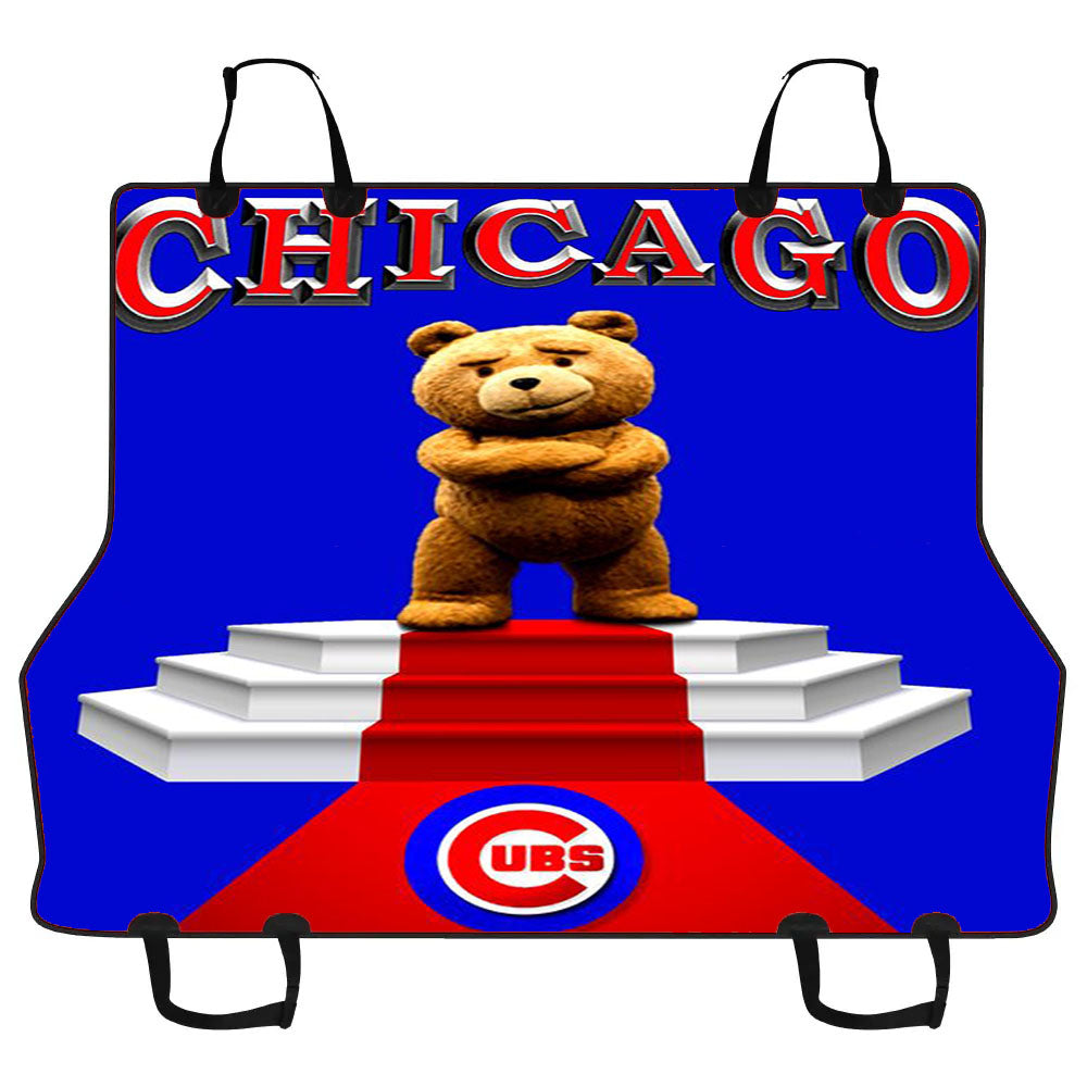Chicago Cubs Blue Bear Car Pet Seat Cover