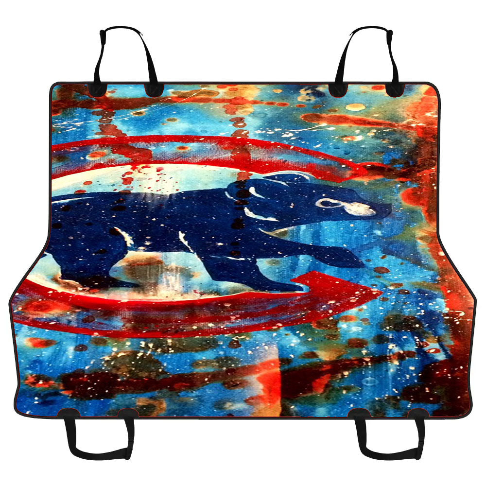 Chicago Cubs Brushes Splatter Art Car Pet Seat Cover