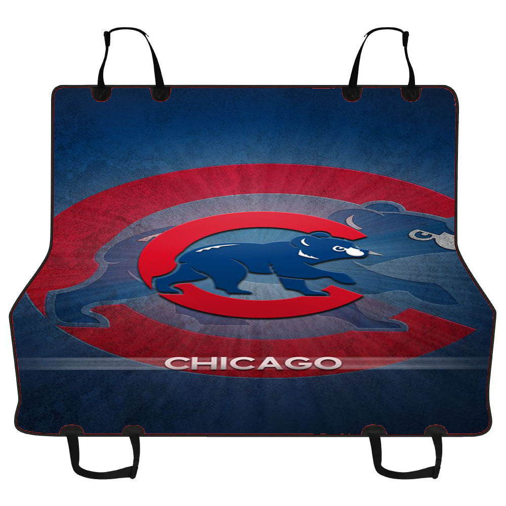 Chicago Cubs Crack Pattern Car Pet Seat Cover