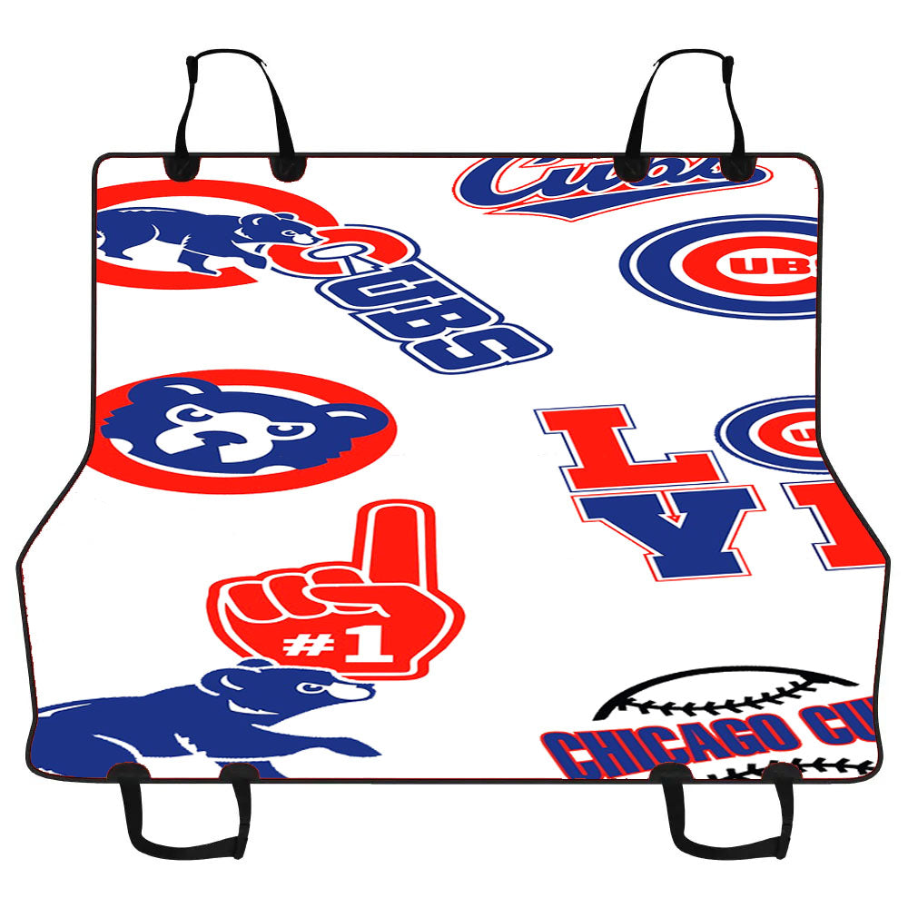 Chicago Cubs Logo Collage Car Pet Seat Cover