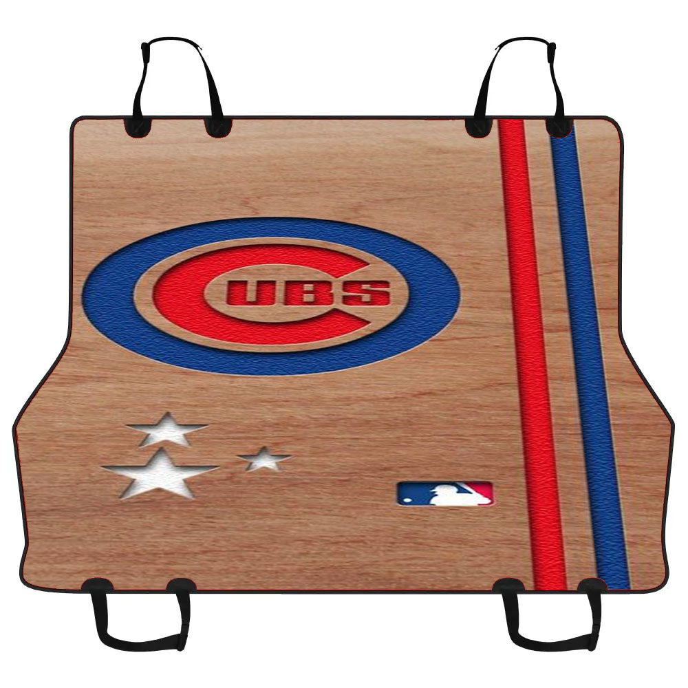 Chicago Cubs Star Wooden Car Pet Seat Cover