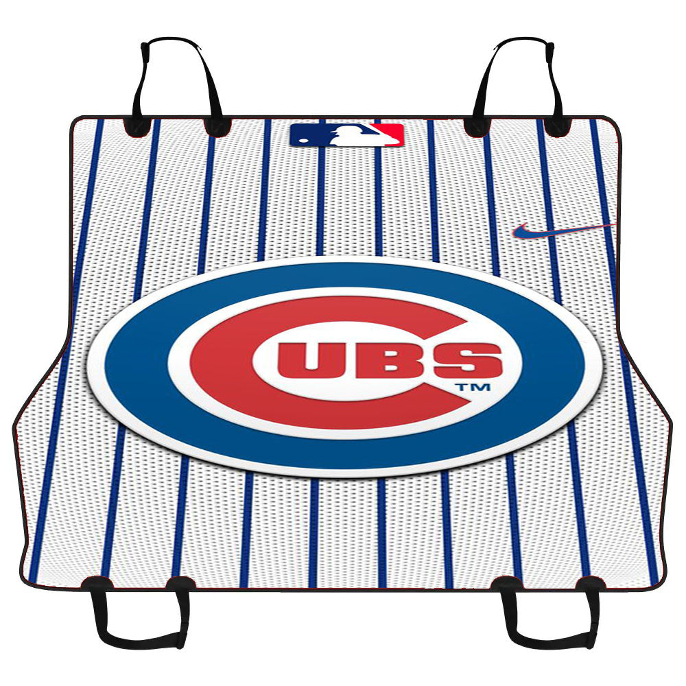 Chicago Cubs Stripe Center Logo Car Pet Seat Cover